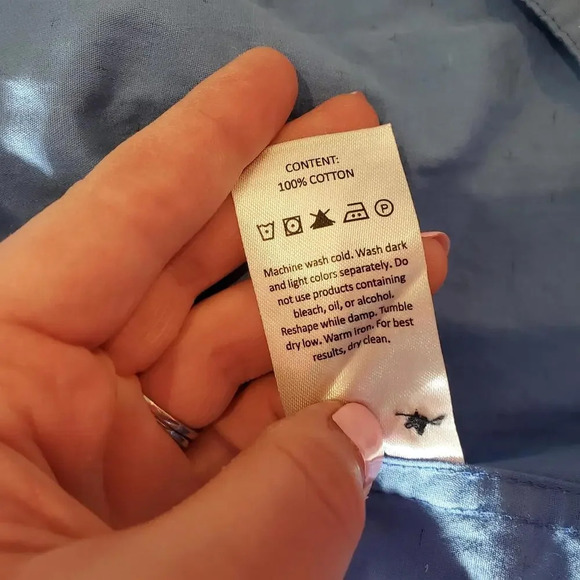 LEVEL TEN AUTHENTIC Blue Cotton Button Down Dress Shirt Boys Size Small (8) EUC - Picture 4 of 15